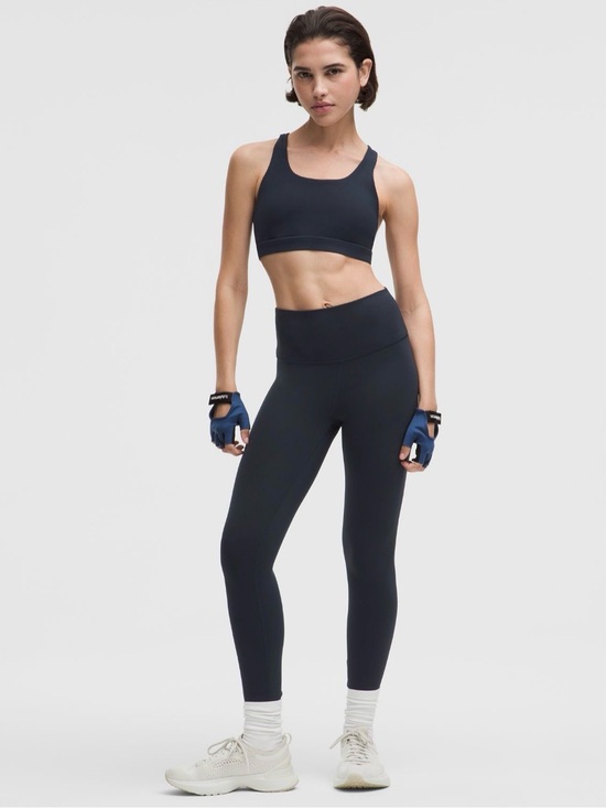 lululemon athletica Other - Lululemon Wunder Train Mesh-Back Bra Medium Support, B/C Cup Navy Blue - Size 10